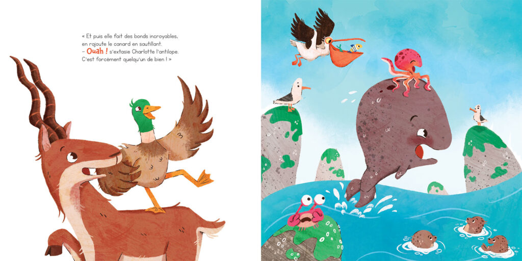 une baleine dans la savane écrit par sophie lamoureux et illustré par hyacinthe gioanni