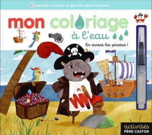 hyacinthe gioanni flammarion coloriage à l'eau pirates couverture